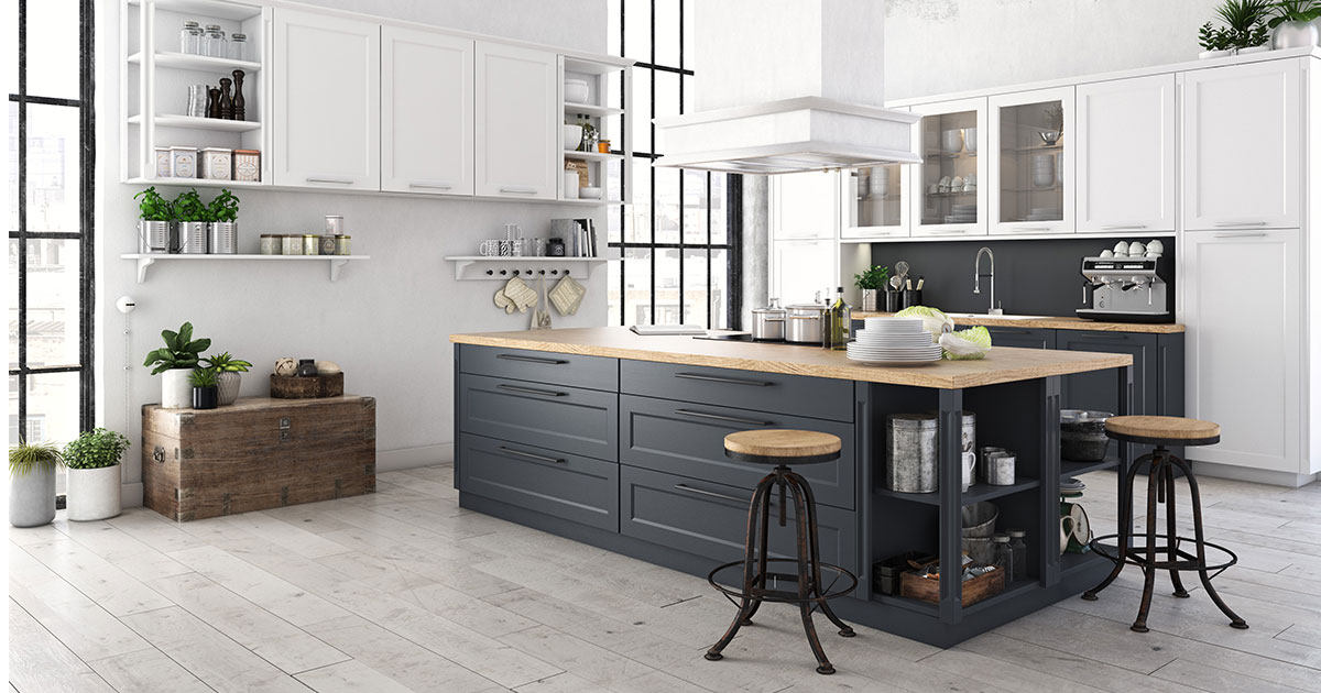 black-kitchen-island-with-wood-floors